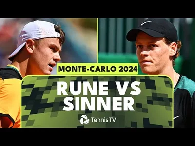 Les meilleurs moments du match dramatique Sinner vs Rune en quart de finale sur la terre battue de Monte-Carlo