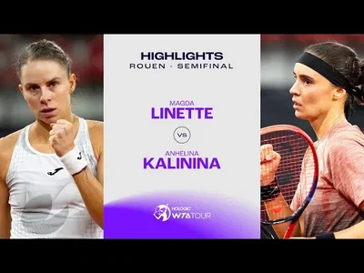Les meilleurs moments de la demi-finale Linette - Kalinina sur la terre battue de Rouen