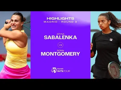 Aryna Sabalenka vs Robin Montgomery | 2024 Madrid Round 3