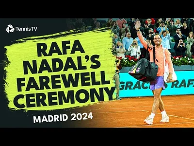 Cérémonie d'adieu de Nadal après son dernier match sur la terre battue madrilène
