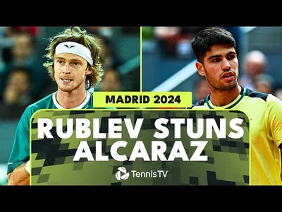 Alcaraz assommé par Rublev à Madrid ! Voici les moments forts de ce quart de finale.