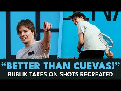 Bublik tente de recréer le fameux trickshot de Cuevas à Madrid 2017 contre Zverev