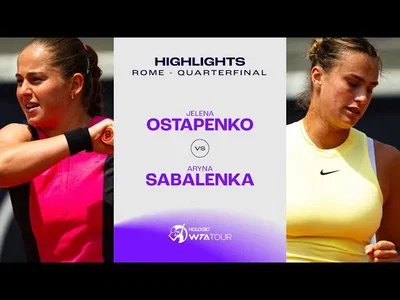 Les meilleurs moments de Sabalenka vs Ostapenko en quart de finale sur la terre battue de Rome (WTA 1000)