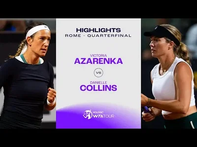Les meilleurs moments de Collins vs Azarenka en quart de finale sur la terre battue de Rome (WTA 1000)