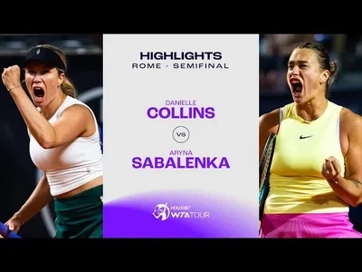 Les meilleurs moments de la demi-finale Sabalenka vs Collins sur la terre battue de Rome (WTA 1000)