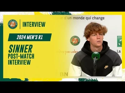 Interview d'après-match du tour 1 de Sinner à Roland-Garros 2024