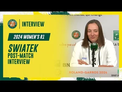 Regardez l'interview de Swiatek lors de la conférence de presse du 1er tour à Roland-Garros 2024