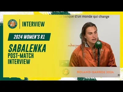 Regardez la conférence de presse de Sabalenka après sa victoire au premier tour de Roland-Garros 2024