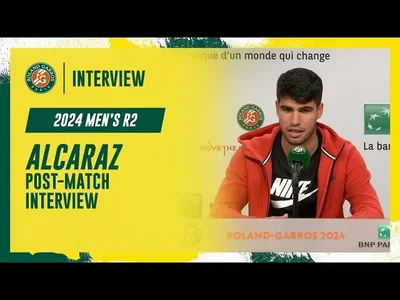 Regardez la conférence de presse d'Alcaraz après sa victoire au deuxième tour à Roland-Garros 2024