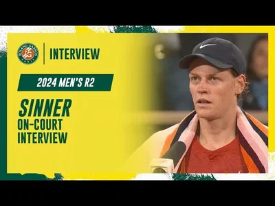 Regardez Sinner's après sa victoire au 2e tour sur Gasquet à Roland-Garros 2024