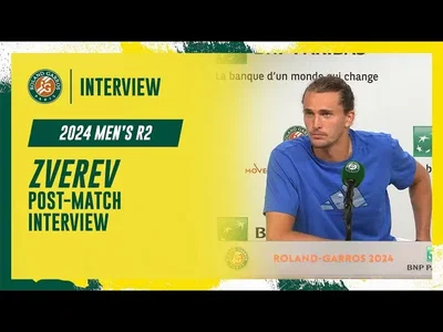 Regardez la conférence de presse d'après-match de Zverev après sa victoire au 2e tour à Roland-Garros 2024