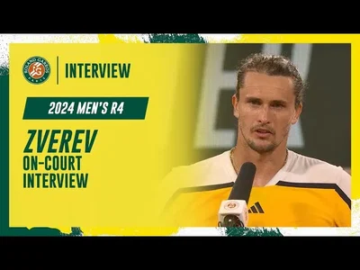 Regardez l'interview de Zverev après sa victoire au 4e tour à Roland-Garros 2024