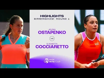 Les meilleurs moments du match Cocciaretto vs Ostapenko au premier tour sur le gazon de Birmingham.