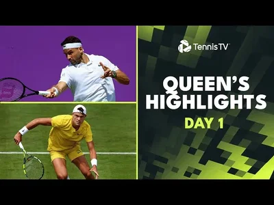 Regardez Raonic vs Norrie, Dimitrov vs Mannarino, Rune vs Thompson, Hijikata vs Tiafoe et Tabilo vs Davidovich Fokina. Voici les temps forts de la première journée (1er tour) au Queen's (Londres)