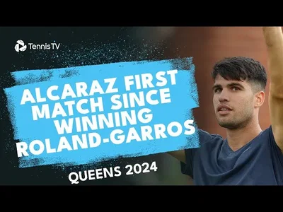 Les meilleurs moments du match Alcaraz vs Cerundolo au premier round sur la pelouse du Queen's (Londres).