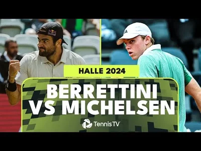 Les meilleurs moments du match Berrettini vs Michelsen dans le deuxième round sur le gazon de Halle.