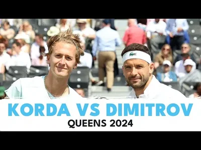 Les meilleurs moments du match Korda vs Dimitrov au 2e tour sur le gazon du Queen's (Londres).