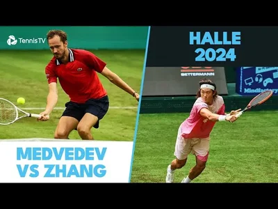 Les meilleurs moments du match Zhang vs Medvedev au 2e tour sur le gazon de Halle.