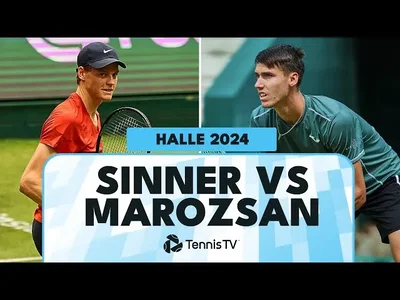 Les meilleurs moments du match Sinner vs Marozsan dans le deuxième round sur la pelouse de Halle.