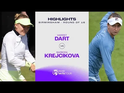 Les meilleurs moments de Dart contre Krejcikova au 2e tour sur le gazon de Birmingham.