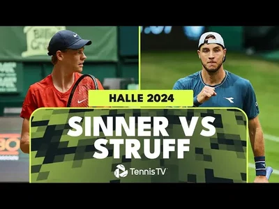 Les meilleurs moments du match Sinner vs Struff en quart de finale sur le gazon de Halle.