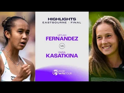 Les meilleurs moments de la finale entre Kasatkina et Fernandez sur le gazon d'Eastbourne.