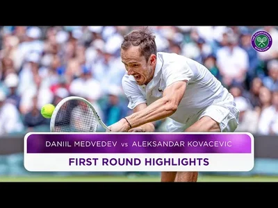 Les meilleurs moments de Medvedev vs Kovacevic dans le round 1 de Wimbledon 2024.