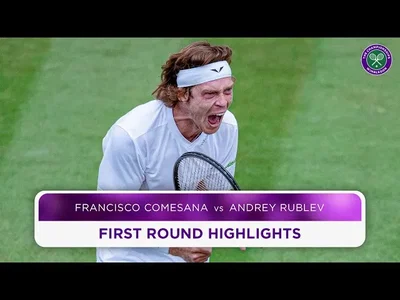 Les meilleurs moments de Rublev vs Comesana au premier tour de Wimbledon 2024.