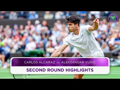 Les meilleurs moments de Alcaraz vs Vukic dans le deuxième tour de Wimbledon 2024