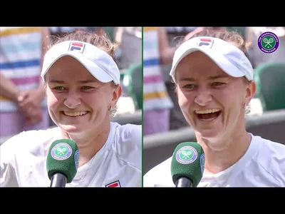La réaction de Barbora Krejcikova à l'annonce de son match contre Elena Rybakina en demi-finale | Interview | Wimbledon 2024