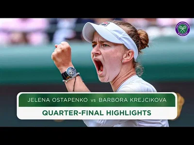 Les meilleurs moments de Krejcikova vs Ostapenko en quarts de finale de Wimbledon 2024.