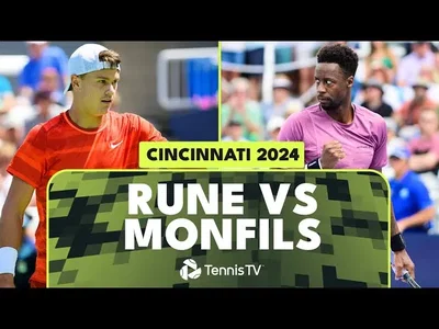 Les meilleurs moments de Holger Rune contre Gael Monfils au 3ème tour à Cincinnati.