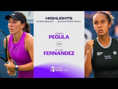 Les meilleurs moments de Pegula vs Fernandez en quart de finale à Cincinnati. Regardez les temps forts du match Jessica Pegula vs Leylah Fernandez en quart de finale du Western & Southern Open 2024 à Cincinnati.