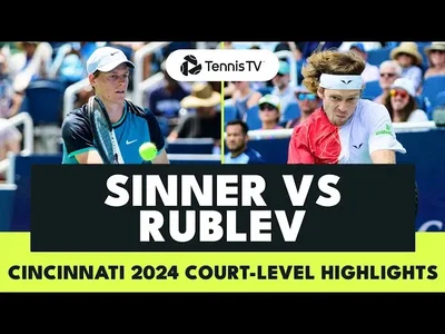 Extraits de Sinner vs Rublev en quart de finale à Cincinnati