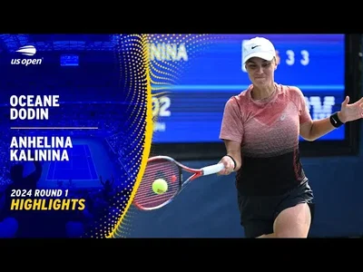 Les meilleurs moments de Kalinina contre Dodin au 1er tour de l'US Open.