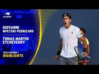 Les meilleurs moments du match Etcheverry - Mpetshi Perricard au 1er tour de l'US Open.