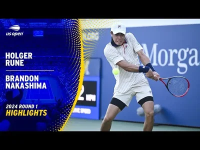 Les meilleurs moments du match Nakashima vs Rune au 1er tour de l'US Open.
