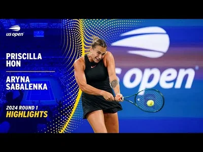 Les meilleurs moments de Sabalenka vs Hon au 1er tour de l'US Open.