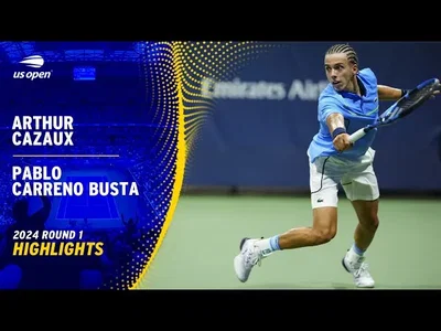 Les meilleurs moments de Cazaux contre Carreno Busta au 1er tour de l'US Open.