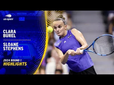 Les meilleurs moments de Burel contre Stephens au 1er tour de l'US Open.