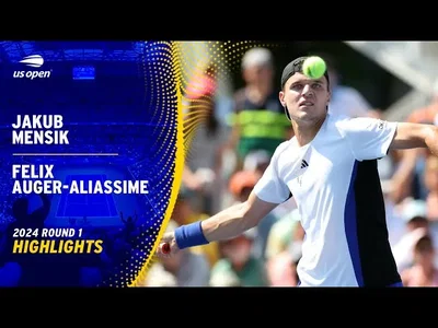 Les meilleurs moments de Mensik contre Auger-Aliassime au 1er tour de l'US Open.