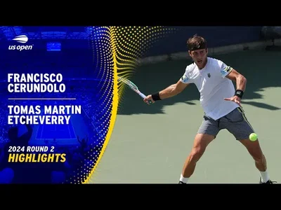 Les meilleurs moments du match Cerundolo vs Etcheverry au 2ème tour de l'US Open.