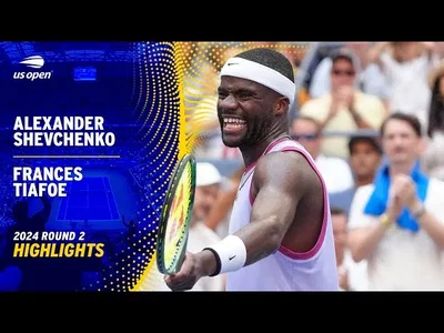 Les meilleurs moments du match Tiafoe vs Shevchenko au 2ème tour de l'US Open.