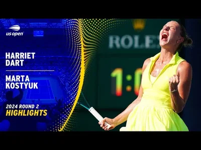 Les meilleurs moments de Kostyuk contre Dart au 2ème tour de l'US Open.