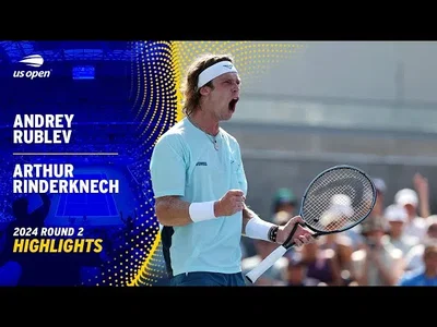 Les meilleurs moments de Rublev contre Rinderknech au 2e tour de l'US Open.