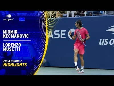 Les meilleurs moments de Musetti vs Kecmanovic au 2ème tour de l'US Open.