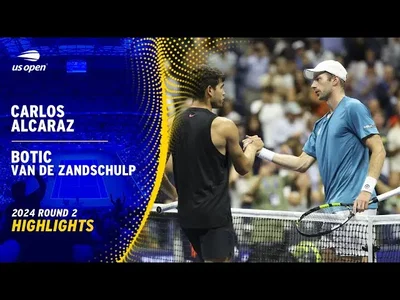Les meilleurs moments du match Alcaraz vs Van de Zandschulp au 2ème tour de l'US Open.