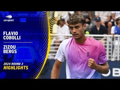 Les meilleurs moments de Cobolli contre Bergs au 2ème tour de l'US Open.