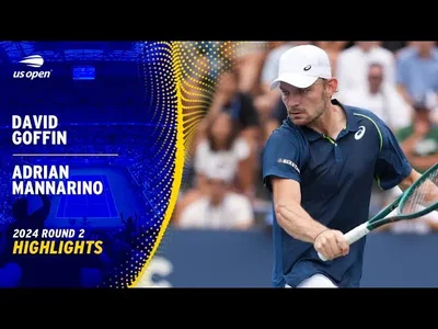 Les meilleurs moments du match Goffin - Mannarino au 2e tour de l'US Open.