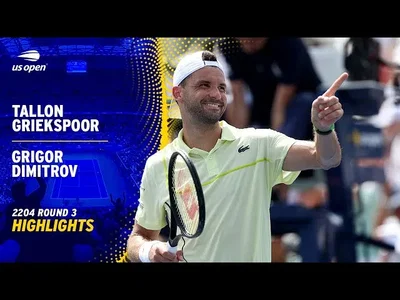 Les meilleurs moments de Dimitrov contre Griekspoor au 3ème tour de l'US Open.